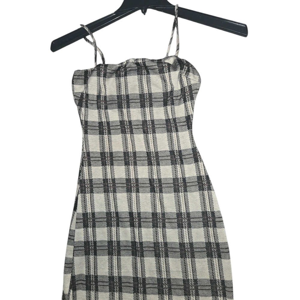 Windsor Plaid Black and Cream Women's Dress